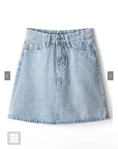 at1817 デニム台形ミニスカート　GRL