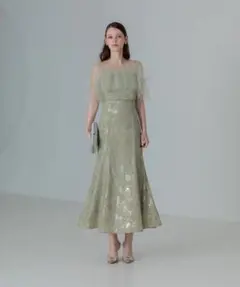 Leja レジャ　チュールフリル マーメイドワンピースドレス オケージョン