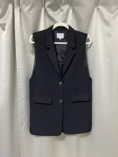 黒 ベスト ポケット付き