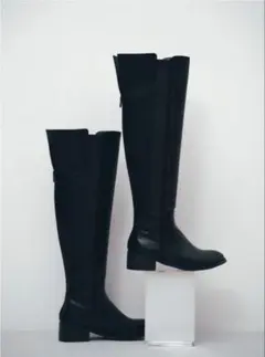 HIAND ブラック ニーハイブーツ23cm 新品未使用 2025年最新】HIAND ニーハイ・サイハイブーツの人気アイテム - メルカリ