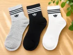 アディダス ミドル丈ソックス 3足セット