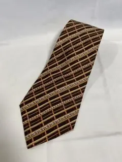 Christian Dior ディオール ネクタイ ブラウン ストライプ 総柄