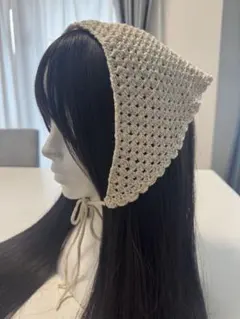 【キッズ】ハンドメイド バブーシュカ アイボリーのサムネイル