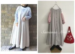 新品 SamansaMos2｜サマンサ 前後着Aラインジャンパースカート