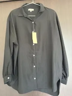 黒　薄手　長袖　シャツ　Lサイズのサムネイル