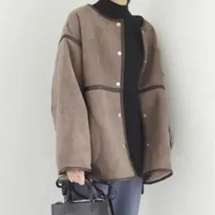 ELENCARE DUE ムートンノーカラーコート　greenparks