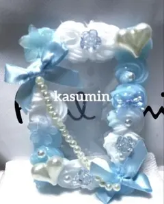 トレカデコ空色　ホイップデコ　硬質ケースデコ　リボンチャームy2k 推し活