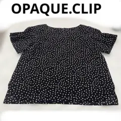 OPAQUE.CLIP ドット　半袖ブラウス　ブラック　ホワイト　ダックスリーブのサムネイル
