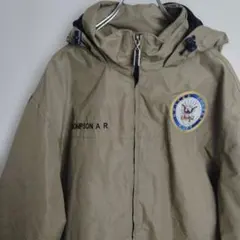 ツ*ン様 ナイロンジャケット ブルゾン パーカー 裏フリース カーキ メンズL