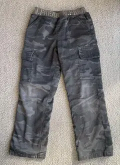 キッズ迷彩 カーゴパンツ (120cm) 裏起毛