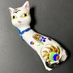 陶磁器工芸品 猫の置物