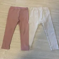 UNIQLO レギンス ピンク ホワイト 2点セット