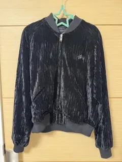 stussy ベロアジャケット Mサイズ ブラックのサムネイル