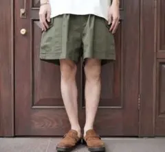 Nigel Cabourn バトルドレスショーツ-インディアンツイル 34カーキ