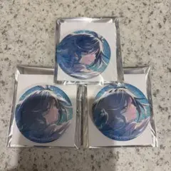 日野森雫　グリッター缶バッジ 50A 3個