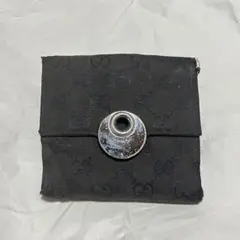 【GUCCI / グッチ】 二つ折り財布 GGキャンバス ブラック 訳あり 激安