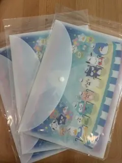 しろたん はぴだんぶい ボタン付きA4クリアファイル 3枚セット　サンリオのサムネイル