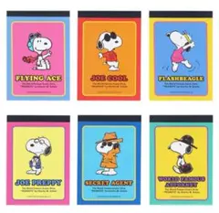 スヌーピー ミニメモ 6種セットPEANUTS Petit collection