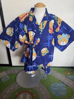 ミキハウス クマ柄甚平 100cm