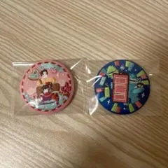 ディズニー　刺繍缶バッジビスケット2 シュガーラッシュ　モンスターズインク