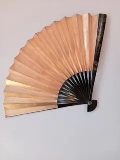 礼装扇子　金銀扇子　和装小物 鶴 亀 松 蒔絵