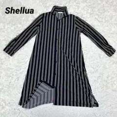 【Shellua】 /シャツワンピース/（M）/ストライプ/トップス/