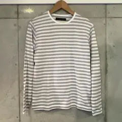 【ビームス BEAMS】Tシャツ カットソー ボーダーT 長袖 グレー S