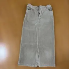 ベージュ コーデュロイ タイトスカート