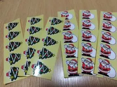 クリスマス シール ステッカー サンタ ツリー 30枚セット