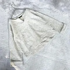 美品【アーバンリサーチ】（F）プルオーバー アイボリー ゆったり Ｖネック
