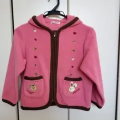 mezzo piano フリースパーカー 120cm ピンク