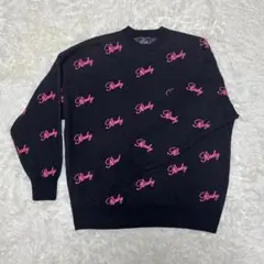 Rady レディ 総柄 ロゴニット 厚手 セーター ニット ブラック ピンク