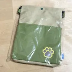 新品未使用未開封 エランコ お散歩バッグ 斜めがけポシェット 反射材付き カーキ