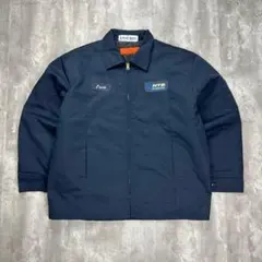 シンタス 刺繍企業ロゴ ブルゾン ワークジャケット ネイビー L 6427
