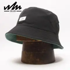 新品 CELEB セレブ リバーシブル バケットハット ブラック×グリーン