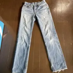 Levi's 505 ライトブルー デニムパンツ28インチ　いい感じの使用感のサムネイル