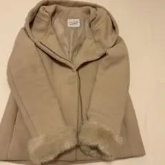 anyFAM ベージュ フード付きロングコート