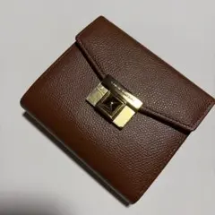 【新品未使用】ニタニユリエ　二つ折り財布 ブラウンのサムネイル