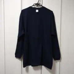 【試着のみ】メンズ　長袖Tシャツ　ネイビー　2XL