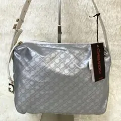 極美品 タグ付 GHERARDINI シルバー ワンショルダー バッグ ソフティ