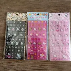 3枚セット　正規品　ハローキティ　90s　タイルシール　ヒョウ　ハイビスカス