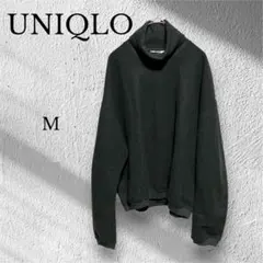 ユニクロ　UNIQLO　ジャージー タートルネックT【M】グレー　プルオーバー