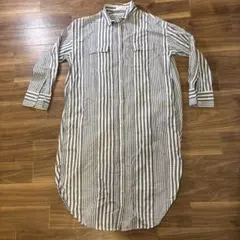 AMERICAN HOLIC ストライプ シャツワンピース ロング 羽織り F