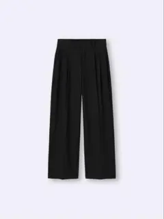 GU タックワイドパンツ ブラック