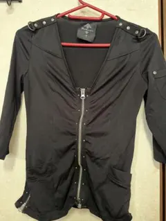 OZZ Croceブラック ゴシック調 長袖カットソー トップス刺繍入り黒 メルカリ
