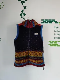 TITICACA チチカカ ベロア フード付きベスト