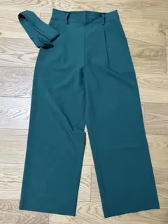 VISのダークグリーン ワイドパンツ