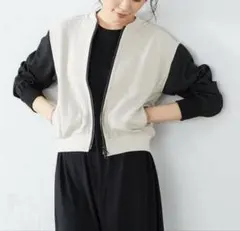 ジップアップジャケット コムサイズム　裏毛ジャージーブルゾン