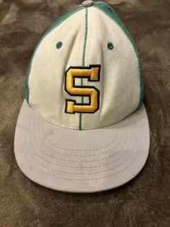 Supreme 刺繍Sロゴ キャップ グレー/グリーン