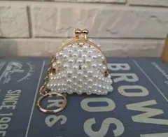 ハンドメイド　パールビーズがま口